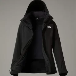 Cheap The North Face Inlux Triclimate Jakke Til Damer TNF Black Heather-TNF Black