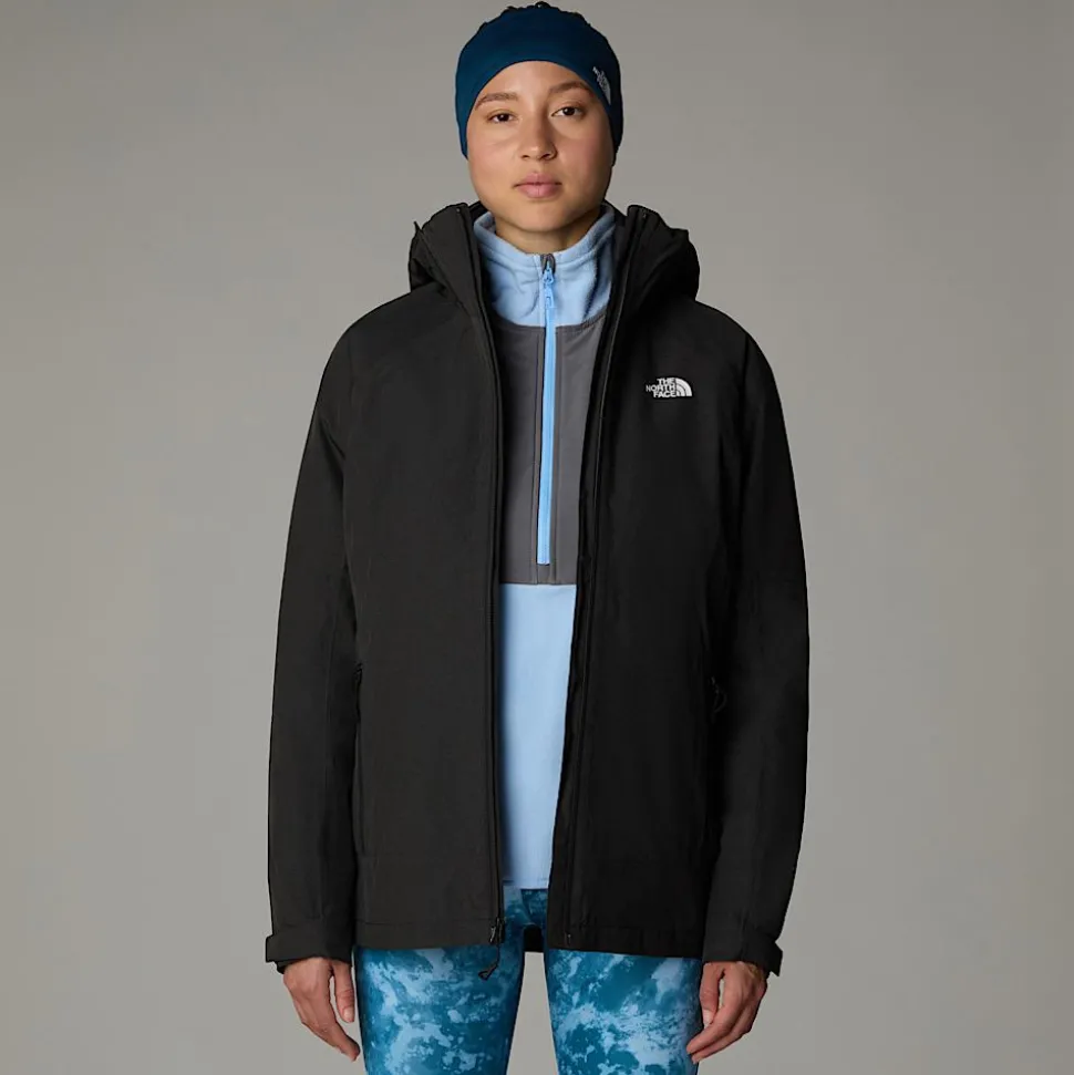 Cheap The North Face Inlux Triclimate Jakke Til Damer TNF Black Heather-TNF Black