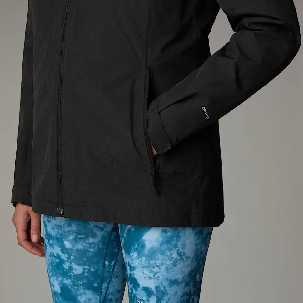 Cheap The North Face Inlux Triclimate Jakke Til Damer TNF Black Heather-TNF Black