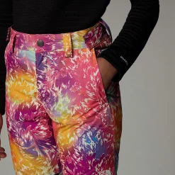 Shop The North Face Isolerede Freedom Bukser Til Piger Radiant Poppy Blowing Wind Print