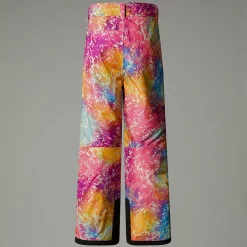 Shop The North Face Isolerede Freedom Bukser Til Piger Radiant Poppy Blowing Wind Print