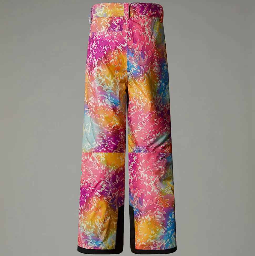 Shop The North Face Isolerede Freedom Bukser Til Piger Radiant Poppy Blowing Wind Print
