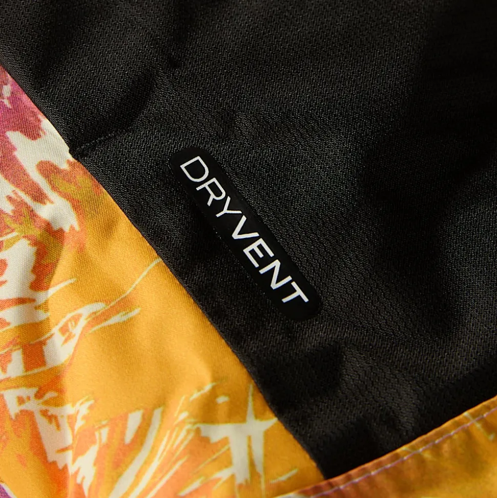 Clearance The North Face Isoleret Freedom Jakke Til Piger Radiant Poppy Blowing Wind Print