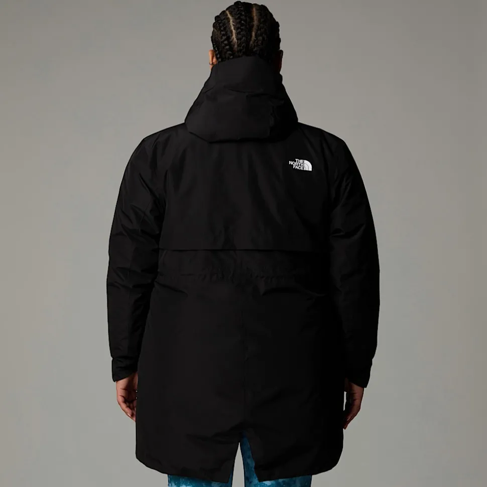 Fashion The North Face Isoleret Hikesteller Parka I Store Størrelser Til Damer TNF Black-NPF