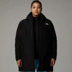 Fashion The North Face Isoleret Hikesteller Parka I Store Størrelser Til Damer TNF Black-NPF