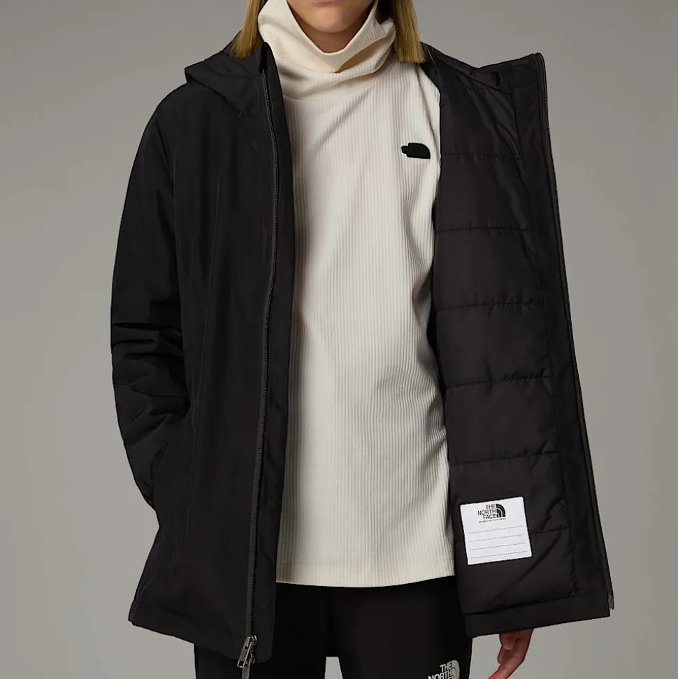 Best Sale The North Face Isoleret Hikesteller Parka Til Piger TNF Black