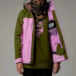 Hot The North Face Isoleret Namak Jakke Til Damer Forest Olive-Dragonfruit