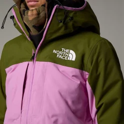 Hot The North Face Isoleret Namak Jakke Til Damer Forest Olive-Dragonfruit
