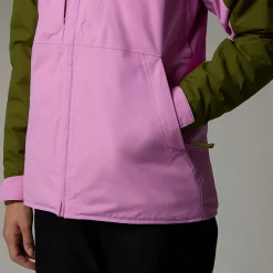 Hot The North Face Isoleret Namak Jakke Til Damer Forest Olive-Dragonfruit