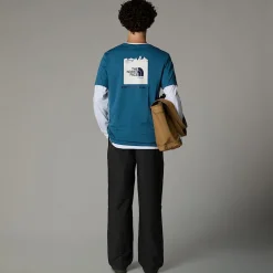 Hot The North Face Italy Redbox T-shirt Til Herrer Mallard Blue - White Dune - Eagle Blue