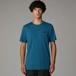 Hot The North Face Italy Redbox T-shirt Til Herrer Mallard Blue - White Dune - Eagle Blue