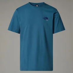 Hot The North Face Italy Redbox T-shirt Til Herrer Mallard Blue - White Dune - Eagle Blue