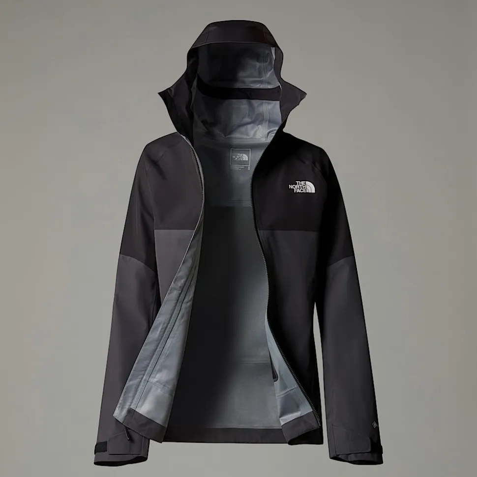 Sale The North Face Jazzi 3L GORE-TEX® Jakke Til Damer Anthracite Grey-TNF Black