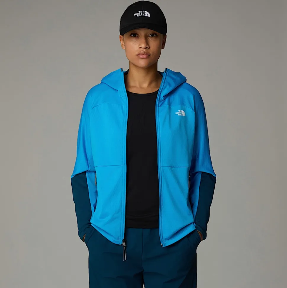Discount The North Face Kikash Jakke Med Hætte Til Damer Belay Blue