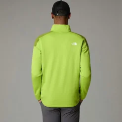 Cheap The North Face Kikash Sweatshirt Med Kvart Lynlås Til Herrer Meadow Grass