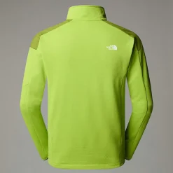 Cheap The North Face Kikash Sweatshirt Med Kvart Lynlås Til Herrer Meadow Grass