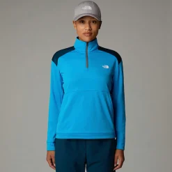 Sale The North Face Kikash Sweatshirt Med Kvart Lynlås Til Damer Belay Blue