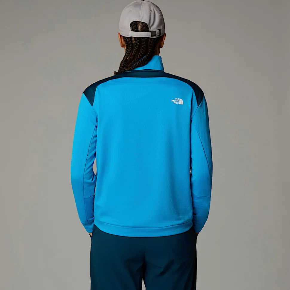 Sale The North Face Kikash Sweatshirt Med Kvart Lynlås Til Damer Belay Blue