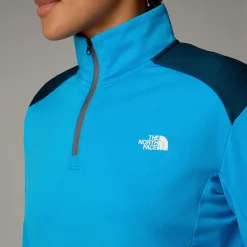 Sale The North Face Kikash Sweatshirt Med Kvart Lynlås Til Damer Belay Blue