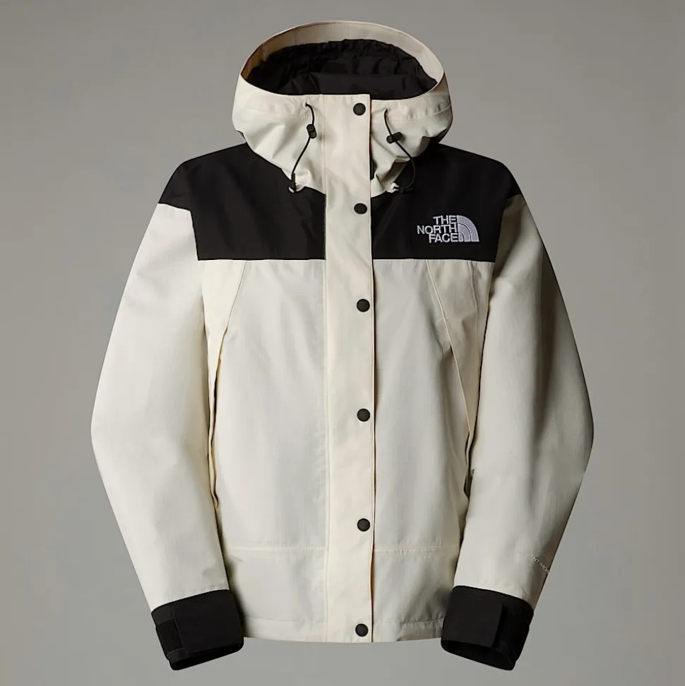 Sale The North Face Kort Mountain Mono Jakke Til Damer White Dune-TNF Black