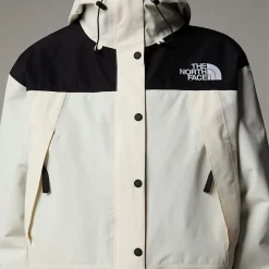Sale The North Face Kort Mountain Mono Jakke Til Damer White Dune-TNF Black