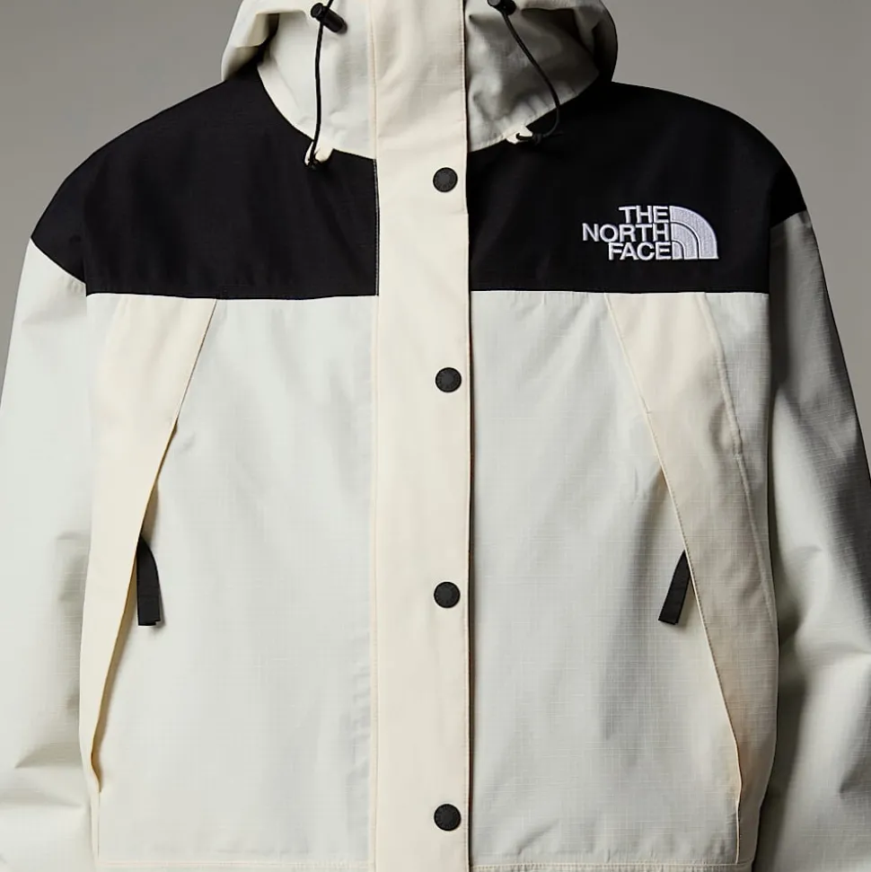 Sale The North Face Kort Mountain Mono Jakke Til Damer White Dune-TNF Black