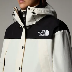Sale The North Face Kort Mountain Mono Jakke Til Damer White Dune-TNF Black