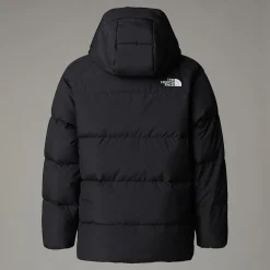 Clearance The North Face Kort North Dunparka Med Fleeceforing Til Unge TNF Black