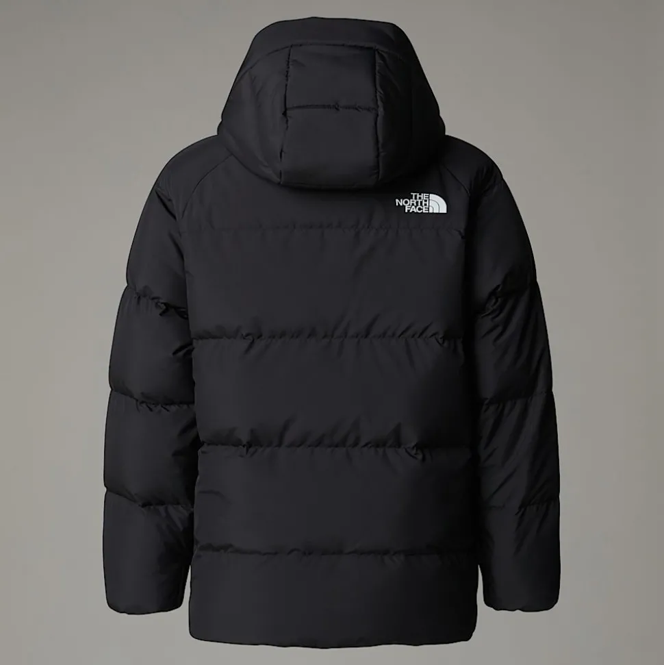 Clearance The North Face Kort North Dunparka Med Fleeceforing Til Unge TNF Black
