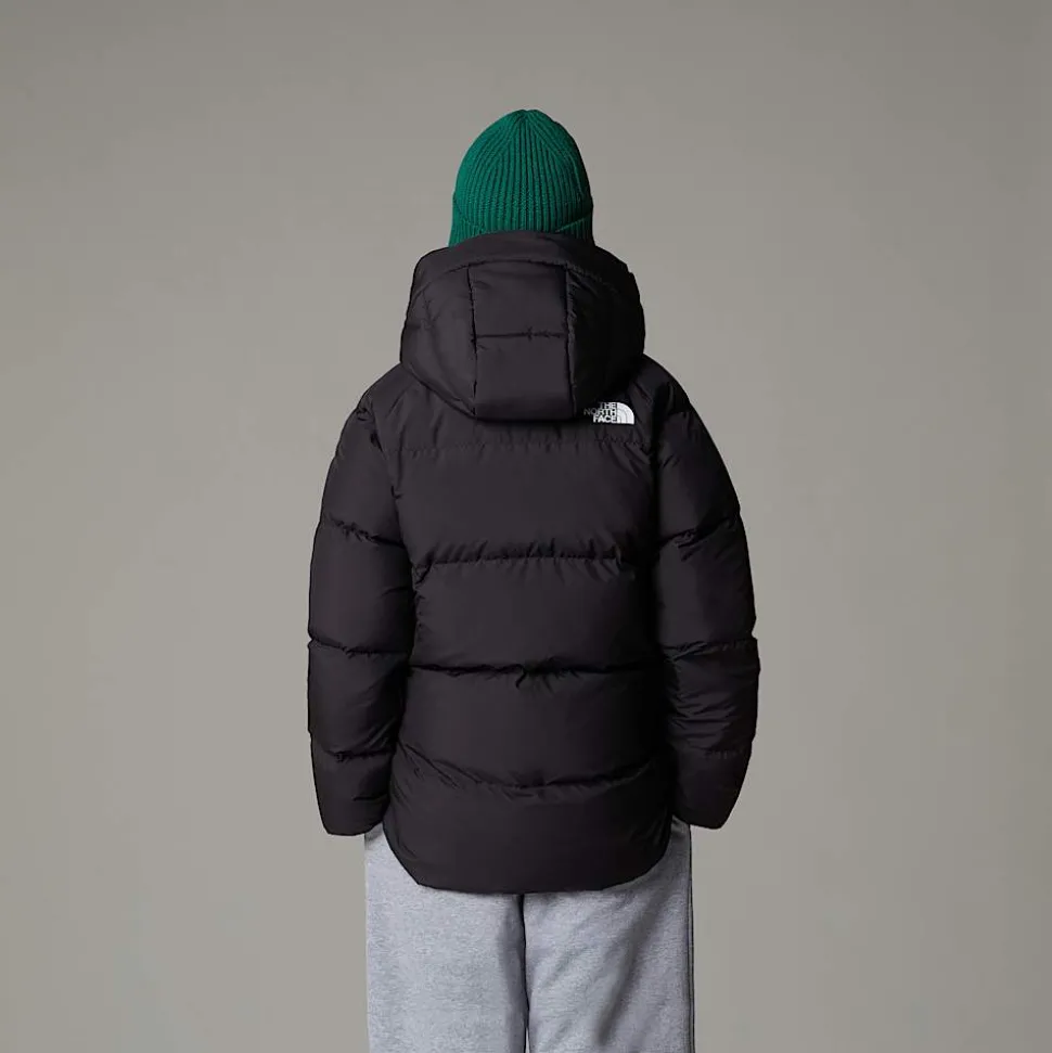 Clearance The North Face Kort North Dunparka Med Fleeceforing Til Unge TNF Black