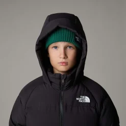 Clearance The North Face Kort North Dunparka Med Fleeceforing Til Unge TNF Black