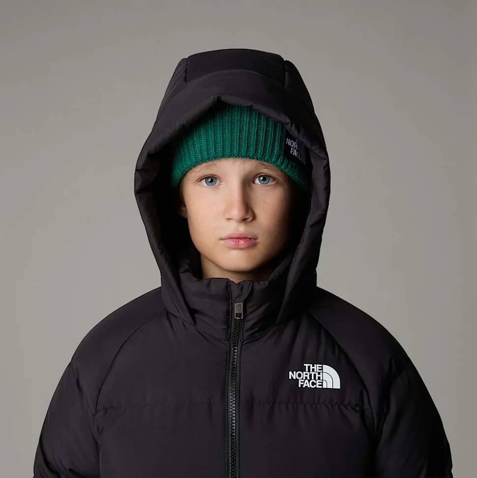 Clearance The North Face Kort North Dunparka Med Fleeceforing Til Unge TNF Black