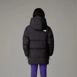 Clearance The North Face Kort North Dunparka Med Fleeceforing Til Unge TNF Black