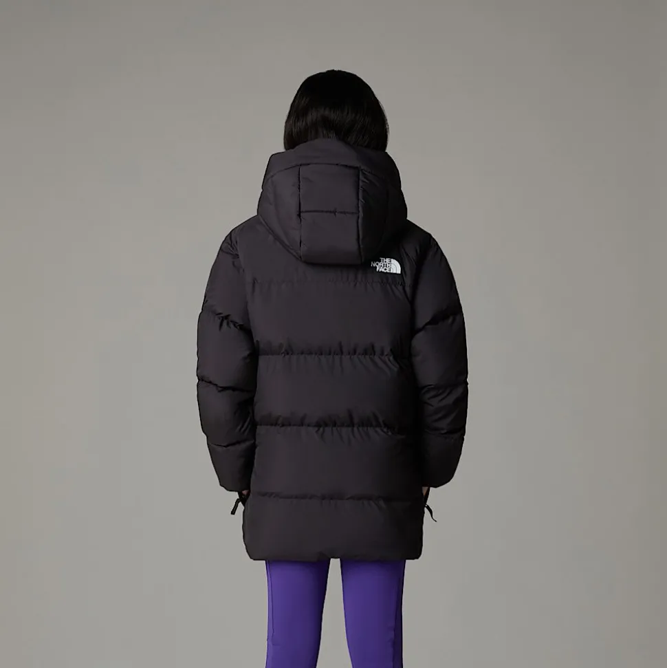 Clearance The North Face Kort North Dunparka Med Fleeceforing Til Unge TNF Black