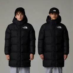 Fashion The North Face Lang Nuptse Parka Til Unge TNF Black