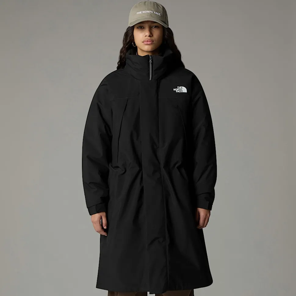 Online The North Face Lang Polstret Parka Til Damer TNF Black