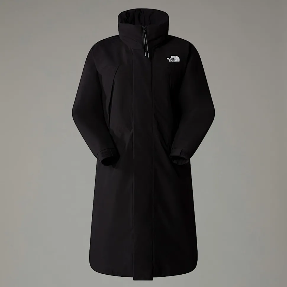 Online The North Face Lang Polstret Parka Til Damer TNF Black