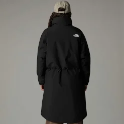 Online The North Face Lang Polstret Parka Til Damer TNF Black