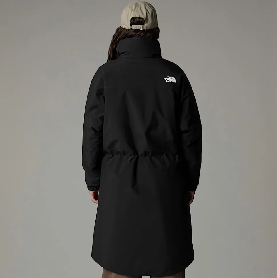 Online The North Face Lang Polstret Parka Til Damer TNF Black