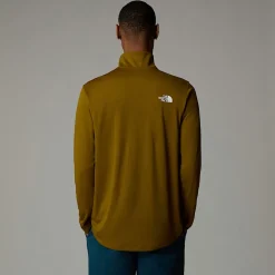 Fashion The North Face Langærmet 24/7 T-shirt Med Kvart Lynlås Til Herrer Moss Green