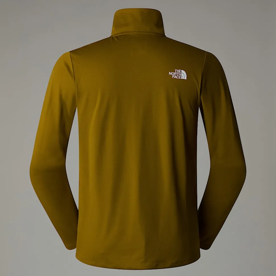 Fashion The North Face Langærmet 24/7 T-shirt Med Kvart Lynlås Til Herrer Moss Green