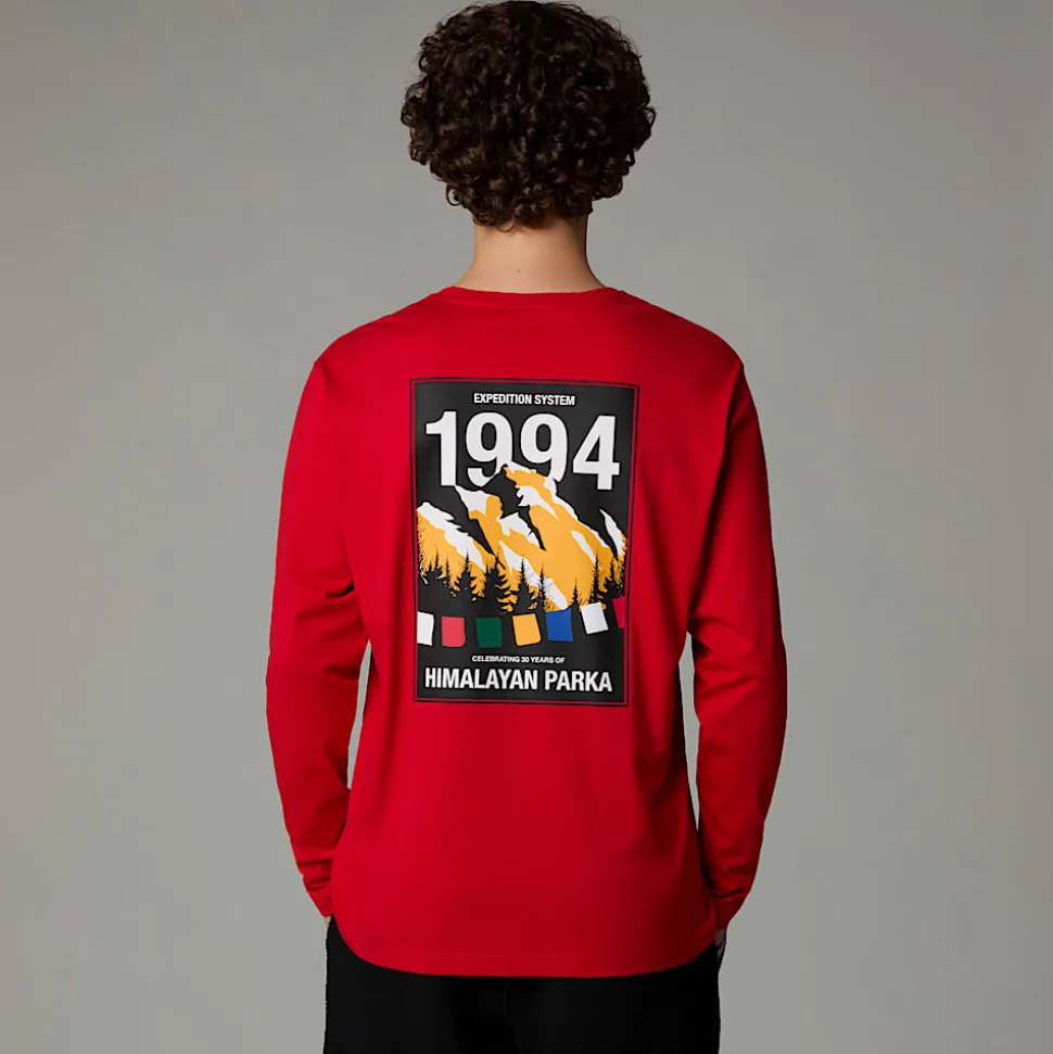 Clearance The North Face Langærmet Anniversary T-shirt Til Herrer TNF Red