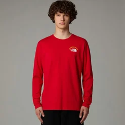 Clearance The North Face Langærmet Anniversary T-shirt Til Herrer TNF Red