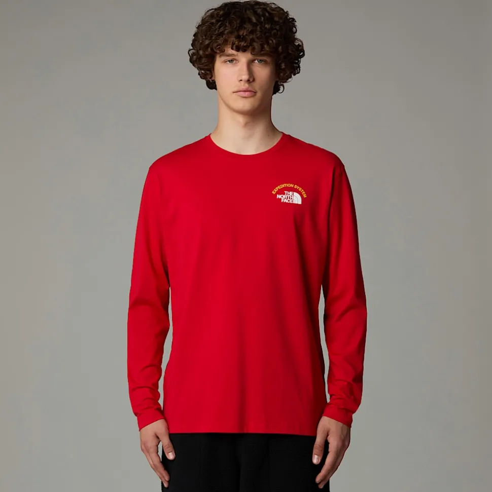 Clearance The North Face Langærmet Anniversary T-shirt Til Herrer TNF Red