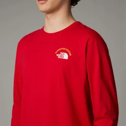 Clearance The North Face Langærmet Anniversary T-shirt Til Herrer TNF Red