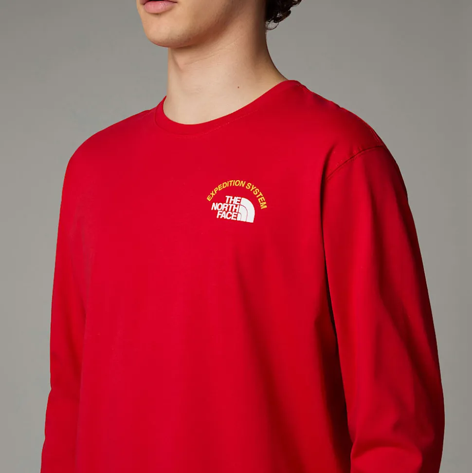 Clearance The North Face Langærmet Anniversary T-shirt Til Herrer TNF Red