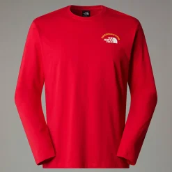 Clearance The North Face Langærmet Anniversary T-shirt Til Herrer TNF Red