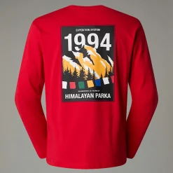 Clearance The North Face Langærmet Anniversary T-shirt Til Herrer TNF Red