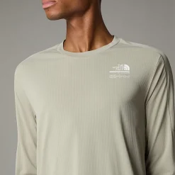 Cheap The North Face Langærmet Kikash T-shirt Til Herrer Clay Grey