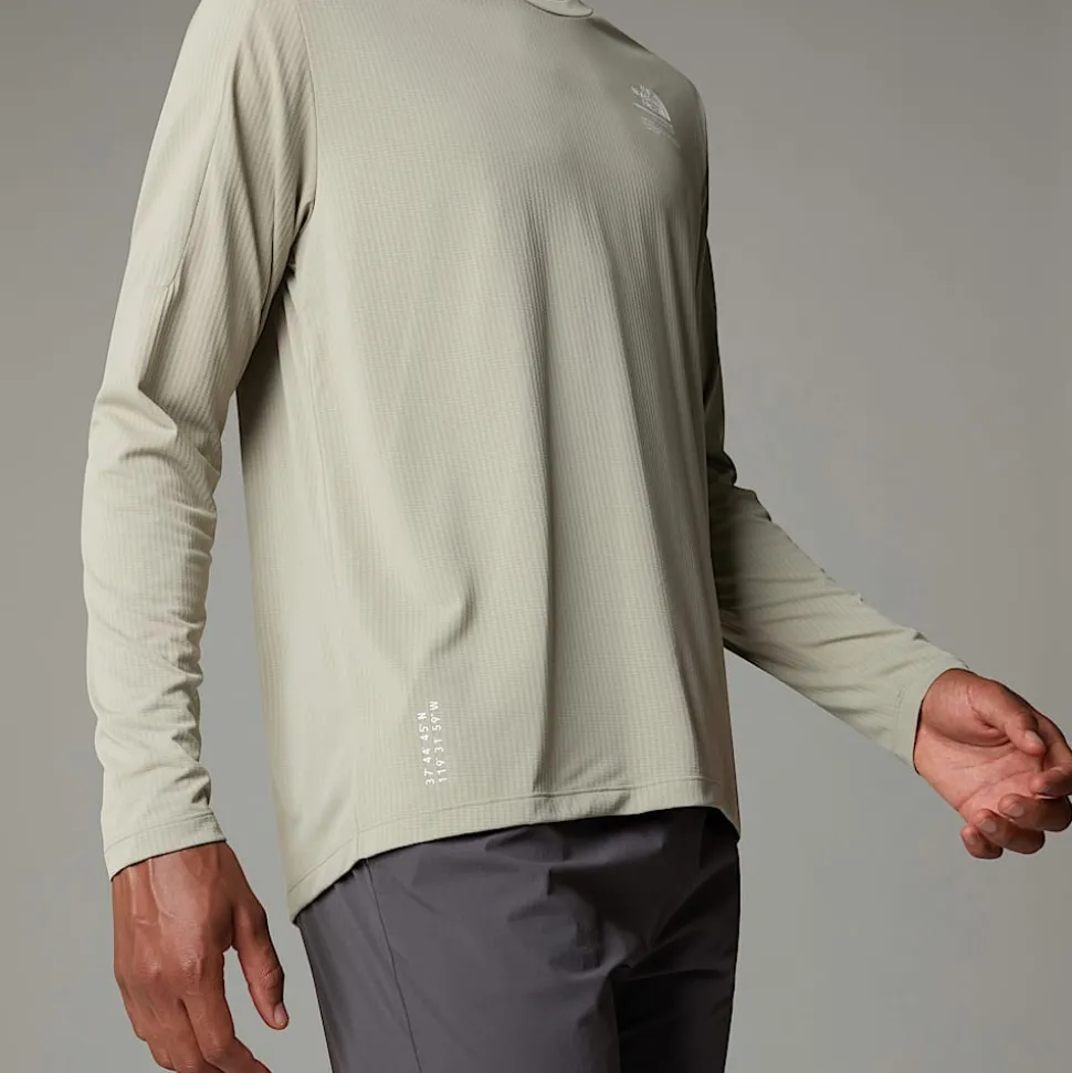 Cheap The North Face Langærmet Kikash T-shirt Til Herrer Clay Grey